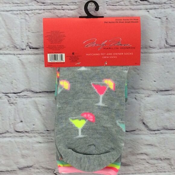 Marilyn Monroe Matching Pet/Owner Low Cut Socks Happy Hour Womens O/S Small Dog - Picture 6 of 6
